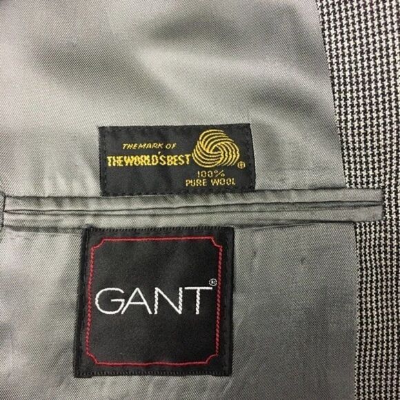 GANT Sport Coat Pure Wool Houndstooth 2 Button - Picture 7 of 8